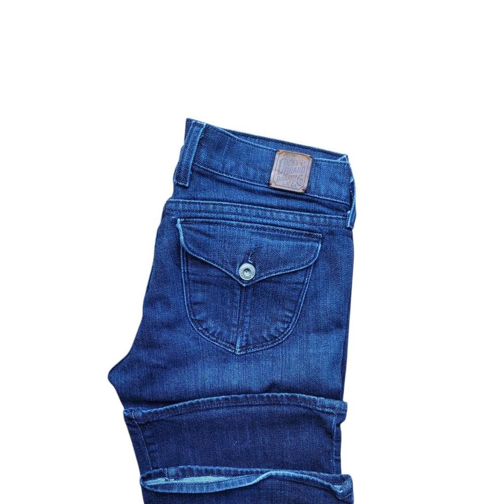 Vintage Y2K Lucky Brand Zoe Jeans Low Rise Flap Pocket Bootcut Dark Wash Denim